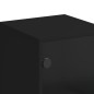 vidaXL Highboard mit Glastüren Schwarz 35x37x120 cm vidaXL Highboard mit Glastüren Schwarz 35x37x120 cm