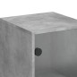 vidaXL Highboard mit Glastüren Betongrau 35x37x120 cm vidaXL Highboard mit Glastüren Betongrau 35x37x120 cm