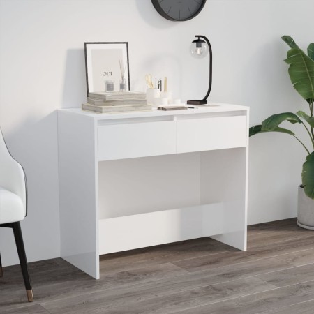 vidaXL Konsolentisch Hochglanz-Weiß 89x41x76,5 cm Holzwerkstoff