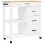 vidaXL Küchenwagen MONZA 84x40x90 cm Massivholz Kiefer vidaXL Küchenwagen MONZA 84x40x90 cm Massivholz Kiefer