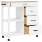 vidaXL Küchenwagen MONZA 84x40x90 cm Massivholz Kiefer vidaXL Küchenwagen MONZA 84x40x90 cm Massivholz Kiefer