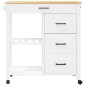 vidaXL Küchenwagen MONZA 84x40x90 cm Massivholz Kiefer vidaXL Küchenwagen MONZA 84x40x90 cm Massivholz Kiefer