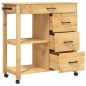 vidaXL Küchenwagen MONZA 84x40x90 cm Massivholz Kiefer vidaXL Küchenwagen MONZA 84x40x90 cm Massivholz Kiefer