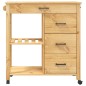 vidaXL Küchenwagen MONZA 84x40x90 cm Massivholz Kiefer vidaXL Küchenwagen MONZA 84x40x90 cm Massivholz Kiefer