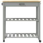 vidaXL Küchenwagen MONZA 84x40x90 cm Massivholz Kiefer vidaXL Küchenwagen MONZA 84x40x90 cm Massivholz Kiefer