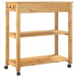 vidaXL Küchenwagen MONZA 84x40x90 cm Massivholz Kiefer vidaXL Küchenwagen MONZA 84x40x90 cm Massivholz Kiefer