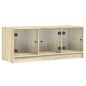 vidaXL TV-Schrank mit Glastüren Sonoma-Eiche 102x37x42 cm vidaXL TV-Schrank mit Glastüren Sonoma-Eiche 102x37x42 cm