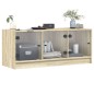 vidaXL TV-Schrank mit Glastüren Sonoma-Eiche 102x37x42 cm vidaXL TV-Schrank mit Glastüren Sonoma-Eiche 102x37x42 cm