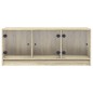 vidaXL TV-Schrank mit Glastüren Sonoma-Eiche 102x37x42 cm vidaXL TV-Schrank mit Glastüren Sonoma-Eiche 102x37x42 cm