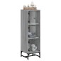 vidaXL Highboard mit Glastüren Grau Sonoma 35x37x120 cm vidaXL Highboard mit Glastüren Grau Sonoma 35x37x120 cm
