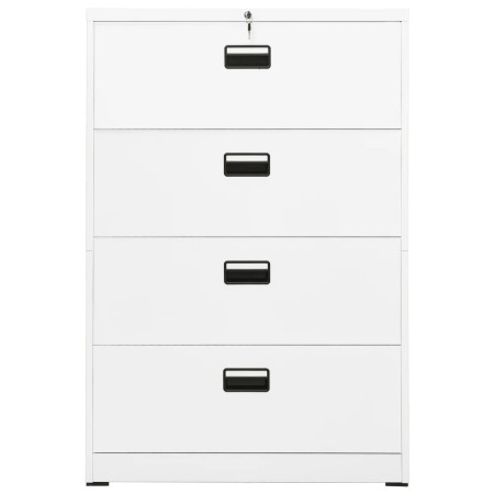 vidaXL Aktenschrank Weiß 90x46x134 cm Stahl