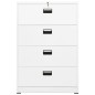 vidaXL Aktenschrank Weiß 90x46x134 cm Stahl vidaXL Aktenschrank Weiß 90x46x134 cm Stahl