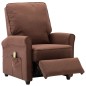 vidaXL Massagesessel Braun Stoff vidaXL Massagesessel Braun Stoff