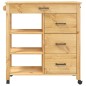 vidaXL Küchenwagen MONZA 84x40x90 cm Massivholz Kiefer vidaXL Küchenwagen MONZA 84x40x90 cm Massivholz Kiefer