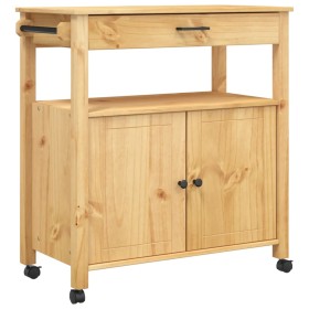 vidaXL Küchenwagen MONZA 84x40x90 cm Massivholz Kiefer