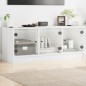 vidaXL TV-Schrank mit Glastüren Weiß 102x37x42 cm vidaXL TV-Schrank mit Glastüren Weiß 102x37x42 cm