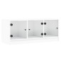 vidaXL TV-Schrank mit Glastüren Weiß 102x37x42 cm vidaXL TV-Schrank mit Glastüren Weiß 102x37x42 cm