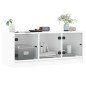 vidaXL TV-Schrank mit Glastüren Weiß 102x37x42 cm vidaXL TV-Schrank mit Glastüren Weiß 102x37x42 cm