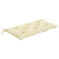 Gartenbank mit Cremeweißer Auflage 112 cm Massivholz Teak Gartenbank mit Cremeweißer Auflage 112 cm Massivholz Teak