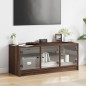 vidaXL TV-Schrank mit Glastüren Braun Eichen-Optik 102x37x42 cm vidaXL TV-Schrank mit Glastüren Braun Eichen-Optik 102x37x42 cm