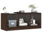 vidaXL TV-Schrank mit Glastüren Braun Eichen-Optik 102x37x42 cm vidaXL TV-Schrank mit Glastüren Braun Eichen-Optik 102x37x42 cm