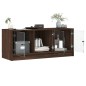 vidaXL TV-Schrank mit Glastüren Braun Eichen-Optik 102x37x42 cm vidaXL TV-Schrank mit Glastüren Braun Eichen-Optik 102x37x42 cm