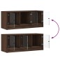 vidaXL TV-Schrank mit Glastüren Braun Eichen-Optik 102x37x42 cm vidaXL TV-Schrank mit Glastüren Braun Eichen-Optik 102x37x42 cm