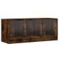 vidaXL TV-Schrank mit Glastüren Räuchereiche 102x37x42 cm vidaXL TV-Schrank mit Glastüren Räuchereiche 102x37x42 cm