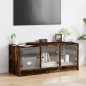 vidaXL TV-Schrank mit Glastüren Räuchereiche 102x37x42 cm vidaXL TV-Schrank mit Glastüren Räuchereiche 102x37x42 cm
