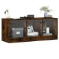 vidaXL TV-Schrank mit Glastüren Räuchereiche 102x37x42 cm vidaXL TV-Schrank mit Glastüren Räuchereiche 102x37x42 cm