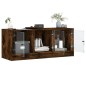 vidaXL TV-Schrank mit Glastüren Räuchereiche 102x37x42 cm vidaXL TV-Schrank mit Glastüren Räuchereiche 102x37x42 cm