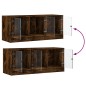 vidaXL TV-Schrank mit Glastüren Räuchereiche 102x37x42 cm vidaXL TV-Schrank mit Glastüren Räuchereiche 102x37x42 cm
