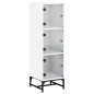vidaXL Highboard mit Glastüren Weiß 35x37x120 cm vidaXL Highboard mit Glastüren Weiß 35x37x120 cm