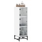 vidaXL Highboard mit Glastüren Weiß 35x37x120 cm vidaXL Highboard mit Glastüren Weiß 35x37x120 cm