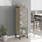 vidaXL Highboard mit Glastüren Sonoma-Eiche 35x37x120 cm vidaXL Highboard mit Glastüren Sonoma-Eiche 35x37x120 cm