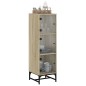 vidaXL Highboard mit Glastüren Sonoma-Eiche 35x37x120 cm vidaXL Highboard mit Glastüren Sonoma-Eiche 35x37x120 cm