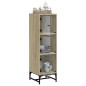 vidaXL Highboard mit Glastüren Sonoma-Eiche 35x37x120 cm vidaXL Highboard mit Glastüren Sonoma-Eiche 35x37x120 cm