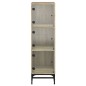 vidaXL Highboard mit Glastüren Sonoma-Eiche 35x37x120 cm vidaXL Highboard mit Glastüren Sonoma-Eiche 35x37x120 cm