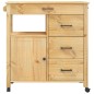 vidaXL Küchenwagen MONZA 84x40x90 cm Massivholz Kiefer vidaXL Küchenwagen MONZA 84x40x90 cm Massivholz Kiefer