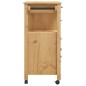vidaXL Küchenwagen MONZA 84x40x90 cm Massivholz Kiefer vidaXL Küchenwagen MONZA 84x40x90 cm Massivholz Kiefer