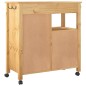 vidaXL Küchenwagen MONZA 84x40x90 cm Massivholz Kiefer vidaXL Küchenwagen MONZA 84x40x90 cm Massivholz Kiefer