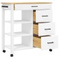 vidaXL Küchenwagen MONZA 84x40x90 cm Massivholz Kiefer vidaXL Küchenwagen MONZA 84x40x90 cm Massivholz Kiefer