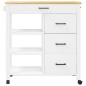 vidaXL Küchenwagen MONZA 84x40x90 cm Massivholz Kiefer vidaXL Küchenwagen MONZA 84x40x90 cm Massivholz Kiefer