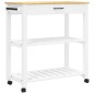 vidaXL Küchenwagen MONZA 84x40x90 cm Massivholz Kiefer vidaXL Küchenwagen MONZA 84x40x90 cm Massivholz Kiefer
