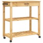 vidaXL Küchenwagen MONZA 84x40x90 cm Massivholz Kiefer vidaXL Küchenwagen MONZA 84x40x90 cm Massivholz Kiefer