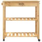 vidaXL Küchenwagen MONZA 84x40x90 cm Massivholz Kiefer vidaXL Küchenwagen MONZA 84x40x90 cm Massivholz Kiefer