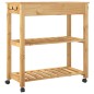 vidaXL Küchenwagen MONZA 84x40x90 cm Massivholz Kiefer vidaXL Küchenwagen MONZA 84x40x90 cm Massivholz Kiefer