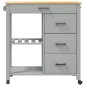 vidaXL Küchenwagen MONZA 84x40x90 cm Massivholz Kiefer vidaXL Küchenwagen MONZA 84x40x90 cm Massivholz Kiefer
