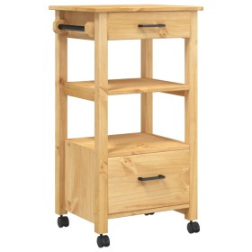vidaXL Küchenwagen MONZA 48x40x90 cm Massivholz Kiefer