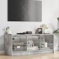 vidaXL TV-Schrank mit Glastüren Betongrau 102x37x42 cm vidaXL TV-Schrank mit Glastüren Betongrau 102x37x42 cm